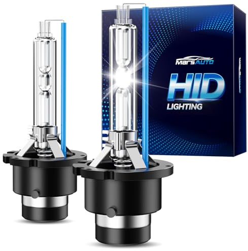 Marsauto D4S HID Bulbs, 66440 42402 42402WX (‎42402C1) for HID Assembly, 6000K Cold White 35W Bulb, Plug and Play, Pack of 2