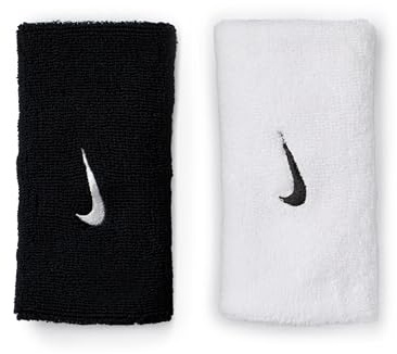Nike Swoosh Classic Doublewide Wristbands 2er Pack Schweißbänder Tennis Fitness Running Handgelenkbänder breit