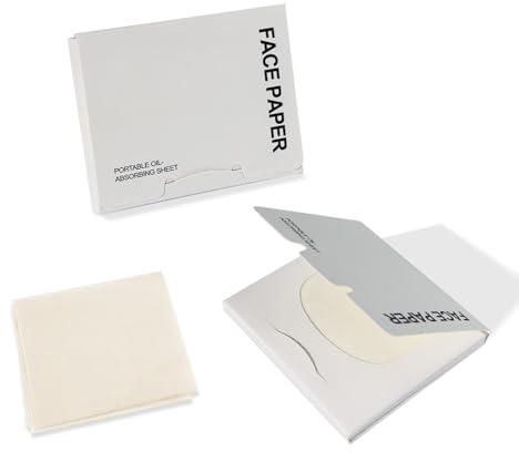 BOROLA Oil Blotting Paper for Face 200 Sheets Replacement Packs, Soft Absorbing Pads for Face Shine Control, Portable Oil Absorbing Tissues for Oily Skin, Design for Men & Women(White)