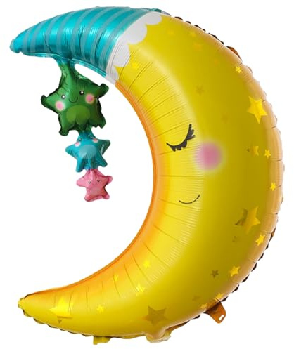 Gleemix Mond Deko Baby luftballon, XXL Baby Ballon Geburt, Baby Shower Deko Folienballon, für Kinderzimmer Deko,Babyzimmer Birthday Decorations,Kinder Deko Geburtstag
