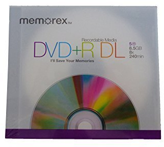 Memorex - Pack 5 Dvd+R Dl 8,5 Gb