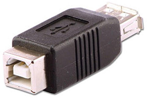 Lindy 71228 Adattatore USB Tipo A Femmina / Tipo B Femmina, colore: Nero