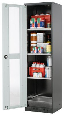 ASECOS Chemikalienschrank CS RAL 7016/RAL 7035 3FB1BW.S (St.bl.) zur Lagerung von Nicht entzündbaren Gefahrstoffen in Arbeitsräumen