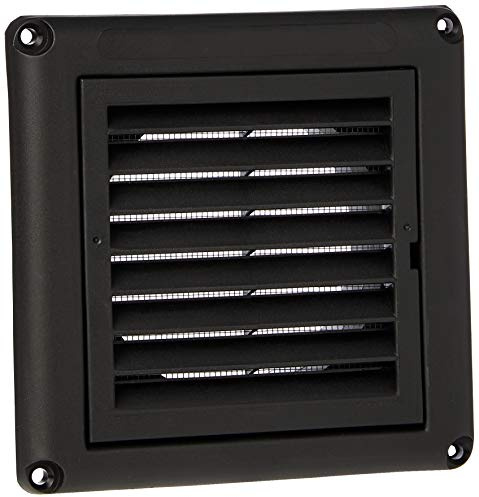 Knightsbridge EXAV009B 100mm/4 Extractor Fan Grille with Fly Screen-Black, EX009B