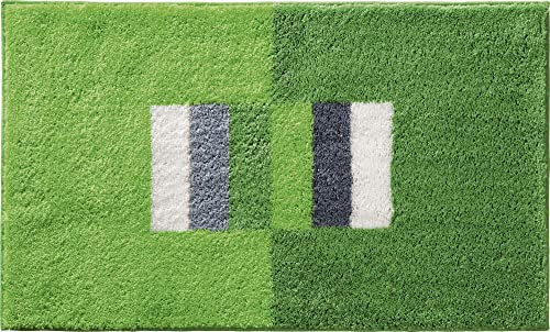 Erwin Müller Badematte Korfu, Badteppich rutschhemmend grün Größe 60x100 cm - für Fußbodenheizung geeignet, flauschig weich (weitere Farben, Größen)
