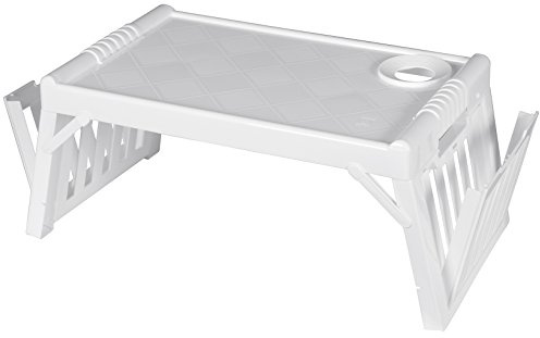 Tontarelli Bandeja con Patas (plástico) para Servir en la Cama, multifunción, Color Blanco