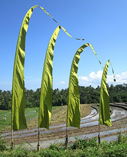 Asiastyle Bali-Fahne, jadegrün 6 Meter