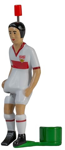 TIPP-KICK Top Kicker VfB Stuttgart Classic Edition I Joueur Original pour Petits et Grands I Plaisir de Jeu avec la Figurine de Football pour Chaque Jeu I Accessoires I Maillot Blanc/Rouge