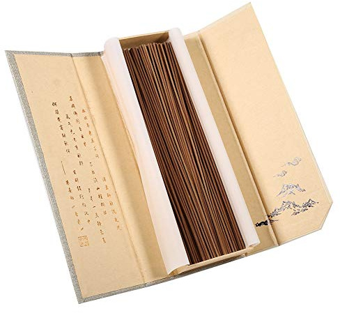 MAGT Räucherstäbchen Sandelholz, 180 Stück Oriental Buddha Buddhist Aroma Natur Räucherstäbchen mit Kasten, für Haushalt Spa Büro (Wermut Weihrauch)