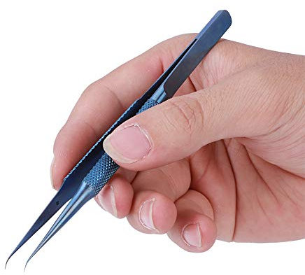 Pinzetta in Lega di Ti Riparazione Di Pinzette per Telefono per Leva Microscopio Scheda Riparazione di Cavi Saldatura (Round Head)