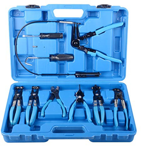 DAYUAN 9 pezzi Fascetta Clip Pinze Set Attrezzi Estrattore Universale Tubo Girevole Jaw Piatto Angolato Band Automotive Tool Kit Di Accessori Per Auto