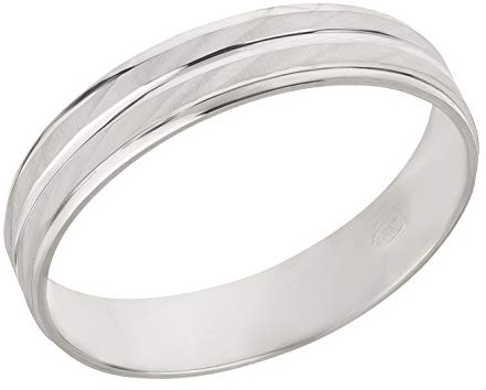 Ardeo Aurum Trauring Unisex Damenring Herrenring aus 375 Gold Weißgold massiv hochglanz diamantiert Ehering Größe 64
