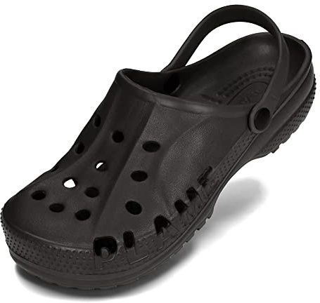 PLAME Zuecos Eva para Hombre Impermeables Zapatos de Jardín Muy Ligeros 41-46 EU (Negro, Sistema Tallas Calzado EU, Adulto, Números, Mediano, 44)