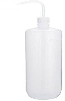 SKYPRO Laborflasche aus Kunststoff 1000 ml, Laborspritzflasche mit schmalem Hals und Skalenetiketten, saftige Bewässerung von Sukkulenten, 1 Stück