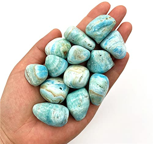 Pierres naturelles 100 g de gravier minéraux, pierres précieuses pour décoration d'intérieur, bleu hétéroponlaire