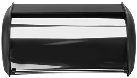 Hosie Boîte à Pain en Fer, étui de Rangement Visuel pour Boîte à Pain pour Bureau (Noir)