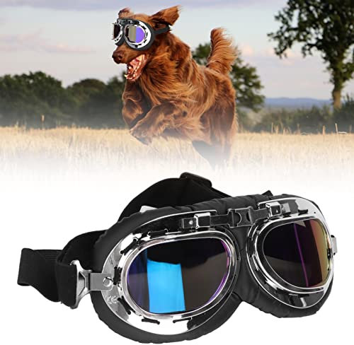 TITA-DONG Hundebrille, Augenschutz-Sonnenbrille für Hunde, UV-Schutz, Wind, Staub, Nebel, Haustierbrille, Verstellbare Elastische Bänder, Haustierbrille mit Klapprahmen und Elastischem Band für(#4)