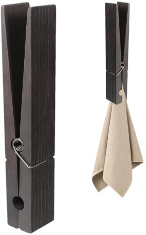 Uitseld Giant Clothespin Towel Holder, 30x4x5 Cm Large Bathroom Towel Holder Clips With Spring, Giant Clothes Clips, Large Wooden Pegs, Space Saving And Sturdy Wooden Clothes Clips, Jumboo Wood Peg