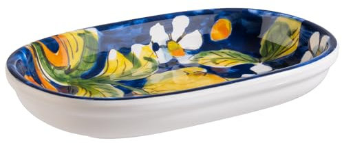 APS 85290 Cuenco/plato MEDITERRÁNEO, 18,5 x 11,5 cm, altura 3 cm, melamina, decoración blanca