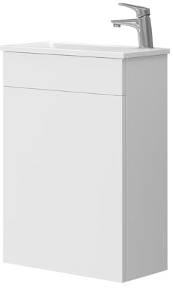 Vicco Set mobili bagno Amadeo, Bianco, 50 cm | composto da mobile sottolavabo e lavabo