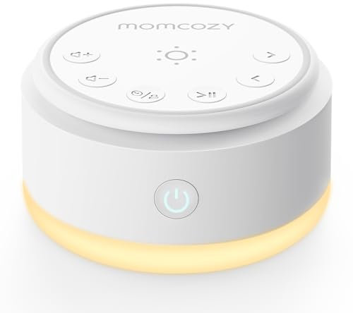 Momcozy Sound Machine for Baby-20 Soothing Sounds & Touch Warm Light Portable White Noise for Kids & Adults for Sleeping Timer and Memory | Ideal Travel Companion & Nursery Must-Have & Outing