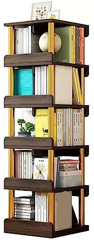 YTGHBIML Bücherturm Freistehend 360° drehbares Bücherregal, 4/5 Ebenen, stehendes Bücherregal, offenes Bücherregal für Wohnzimmer, Zuhause, Bilderbuch, Bücherregal-Organizer perfekte Darstellung