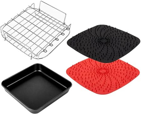 Morain Friteuses À Air Cuisson Doublures Cuisson en Silicone Friteuses À Air en Silicone Panier Grille À Griller Friteuses À Air Bol Panier en Silicone