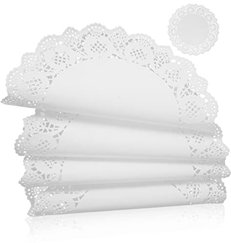 Cabilock 100 Stück Runde Papierdeckchen Spitzenpapier Für Kuchen 30cm Fest Für Cupcakes Und Kekse Dekorative Torteneinlagen