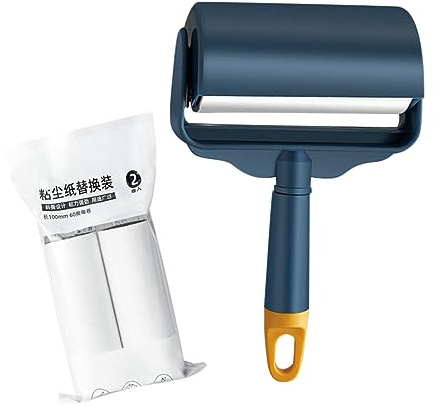 Beaupretty Rodillo Quitapelusas Portátil para Ropa y Abrigo, Plástico y Papel, Adhesivo Fuerte, con Orificio para Colgar, Azul | Papel Adhesivo, Fácil de Guardar, sin Residuos de Pegamento, Efecto de Decontaminación