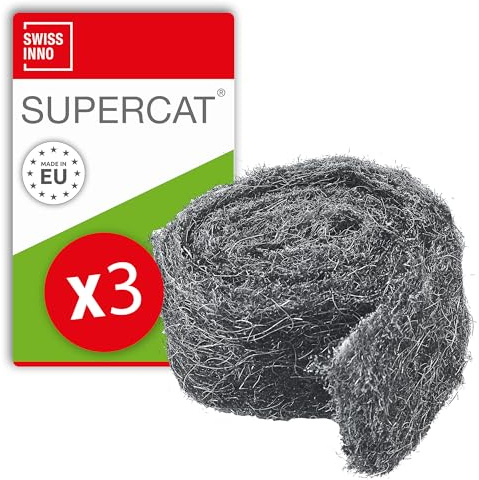 SWISSINNO Lana d’Acciaio Stop Roditori – 3 Rotoli 50 cm – Barriera Contro Topi Ratti Martore e Insetti – Acciaio Inox Resistente – Flessibile e Durevole – Ideale per Interni Esterni e Cantine