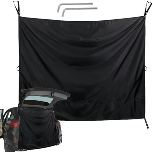 Rideaux D'intimité pour Voiture | Protection Solaire pour Fenêtres Latérales - Séparateur Arrière Réutilisable Isolation Thermique Protection Douche pour SUV, Monospace, Berline, Caravane