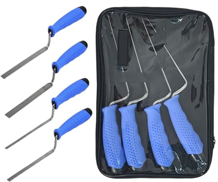 wiroouia Llana De Albañilería - Juego De 4 Piezas Acero Inoxidable Llana De Albañil Y Rejuntador - Herramienta Ergonómica Para Junta Sellado Y Enlucido Para Profesionales Renovación Hogar Y Sitio De