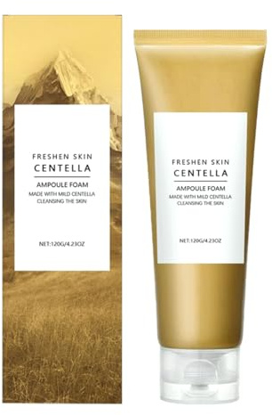 1 Piezas Madagascar Centella Ampolla Espuma, Centella Limpiador Facial, Aceite Limpiador Facial Coreano, Limpieza Profunda, Espuma Rica, Equilibra La Grasa, 120g