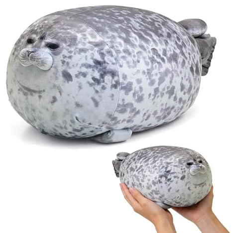 EnixwH 30 CM Peluche Foca Almohada Peluches Kawaii Juguetes Niña para Niños Mujeres Amigos Familia Regalo Cumpleaños Decoración Ocasiones Colección Vuelta al Cole Regalo de Animo