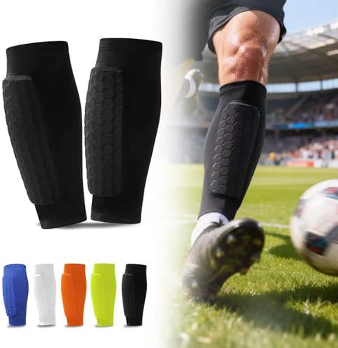 Schienbeinschoner Kinder Fussball, Schienbeinschoner für fußball Atmungsaktiv – Kinder Schienbeinschoner Fussball, Wadenschutz, Für Jungen Und Mädchen, Stoßdämpfend, Leicht