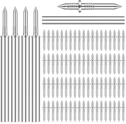 Yuyueda 500 clavos para zócalo, clavos de doble cabeza sin rastro para madera, tornillos de seguridad invisibles, clavos de doble extremo para zócalos de madera, remodelación de la casa, fijación