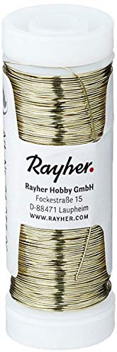Rayher Filo Metallico per Bigiotteria, Crema, 0,30 Mm Ø, Rotolo 50 M, 2405596