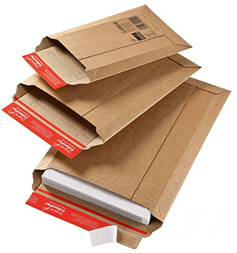 300 ColomPac Versandtasche Wellpappe, Selbstklebeverschluss, Aufreissfaden, 235x340x35mm, klimaneutral, FSC zertifiziert