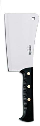 AUSONIA - 64315 Feuille COUPERET DE Boucher À Deux Mains avec Lame en Acier INOX 440 DE 20 CM ET Manche Long ATOXIQUE en Polypropylene, POID 980 GRAMMES