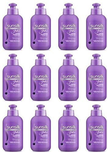 12 Crème Sunsilk Lisse Parfait Crème pour les Cheveux Lisses Réduit L'Effet Crépu
