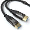 JAMEGA - 4m HDMI Kabel 2.0 - High Speed mit Ethernet - Ultra HD 4K 60Hz 4:4:4 HDR HDCP ARC CEC 3D 1080p Full HD Dolby Vision 18GBit s - Nylon Kabel 3 Fach geschirmt - Black Series
