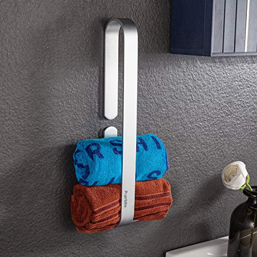 Toallero sin taladrar, Toallero para baño, Toallero de Aluminio con Adhesivo, Acabado Mate, 40 cm …