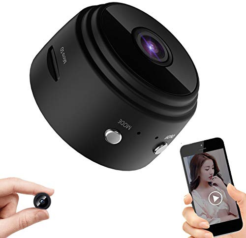 Mini spion dold kamera 1080P HD liten trådlös hemsäkerhet övervakning spionkamera, WiFi spionkamera med ljud, rörelsedetektion video mikro nanny kamera, IR nattvision livestream liten husdjurskamera