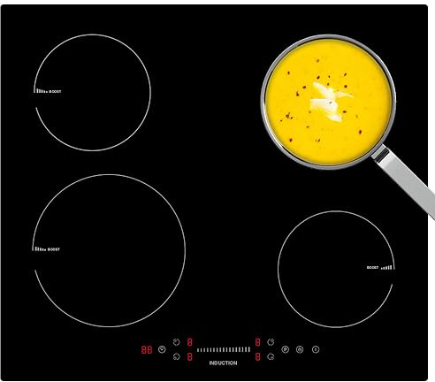 Teknix Signature Collection SCIH6PISL 60cm 13A Plug In Induction Hob With Slider Control