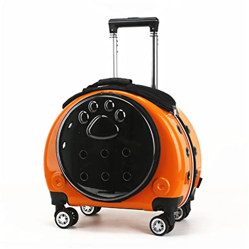 Transport-Reisebox, Hundetransporter-Rucksäcke, Haustier-Katzen-Rucksack, rollend mit Rädern, Haustier-/Hunde-/Katzen-Rucksack, Transportbox, Katzen-Reise-Welpenwagen mit atmungsaktiver Belüftung