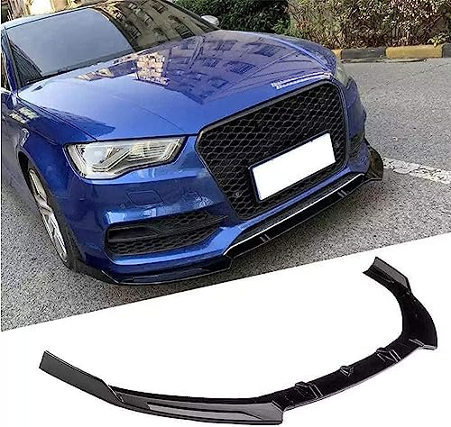 Frontal Alerón Spoiler Labio para Audi A3 S3 8V 2014 2016 2016,Parachoques Delantero Labio Divisor Difusor Kit Carrocería