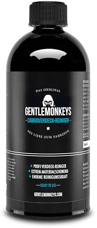 GENTLEMONKEYS Cabrioverdeck-Reiniger Refill (500ml) • Profi Verdeckreiniger Nachfüllflasche • Für alle Cabrio-Verdecke • Schützt vor Alterung & Witterung • Biologisch abbaubar
