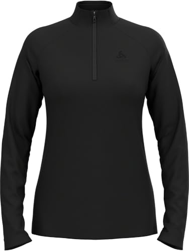 Odlo Damen Odlo Fleecepullover Damen Essential Light I Midlayer mit Halbreißverschluss I Langarm Wandershirt Outdoor Mid Layer (1er Pack)