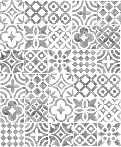 Wachstuchtischdecke Wachstuch in 1,4m Br. glatt Verschiedene Designs PVC Tischdecke Garten Küche Länge wählbar (Kacheln grau, 140cm x 240cm)