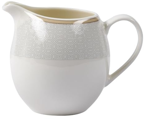 Ritzenhoff & Breker Geo Milchkännchen 250 ml | Edles Porzellan-Geschirr mit geometrischem Relief-Dessin in zarten Pudertönen | Elegantes Design, zeitgemäß & stilvoll